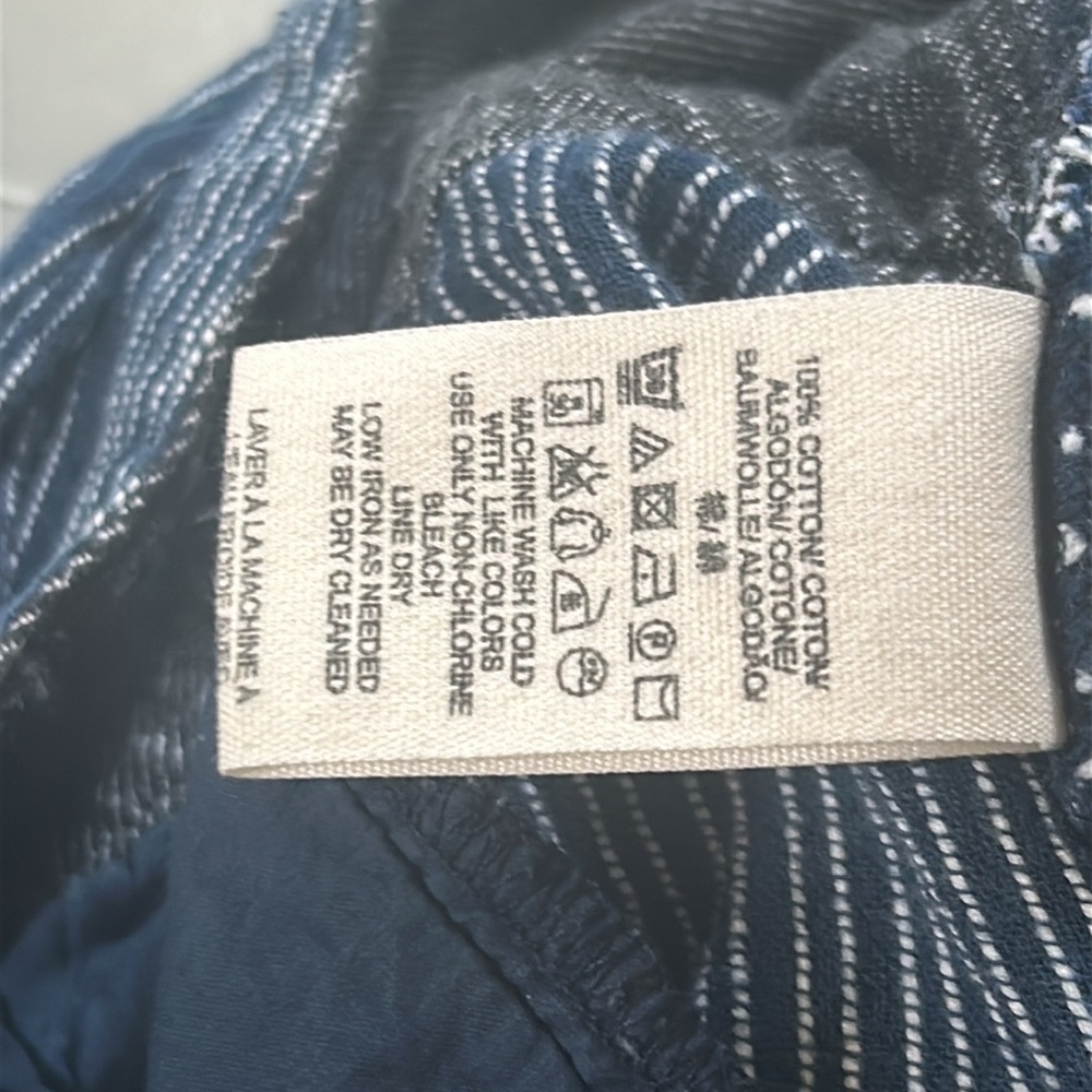Free People rumors yarn dye harem pant in navy size 6 - Picture 9 of 9